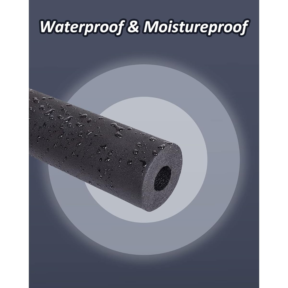 Pipe Insulation Foam Tube - 5/8" Foam Tube for AC Unit Guitar Stand Exercise Machine Handle Roof Rack (5/8" ID x 3/8" H TH-6')