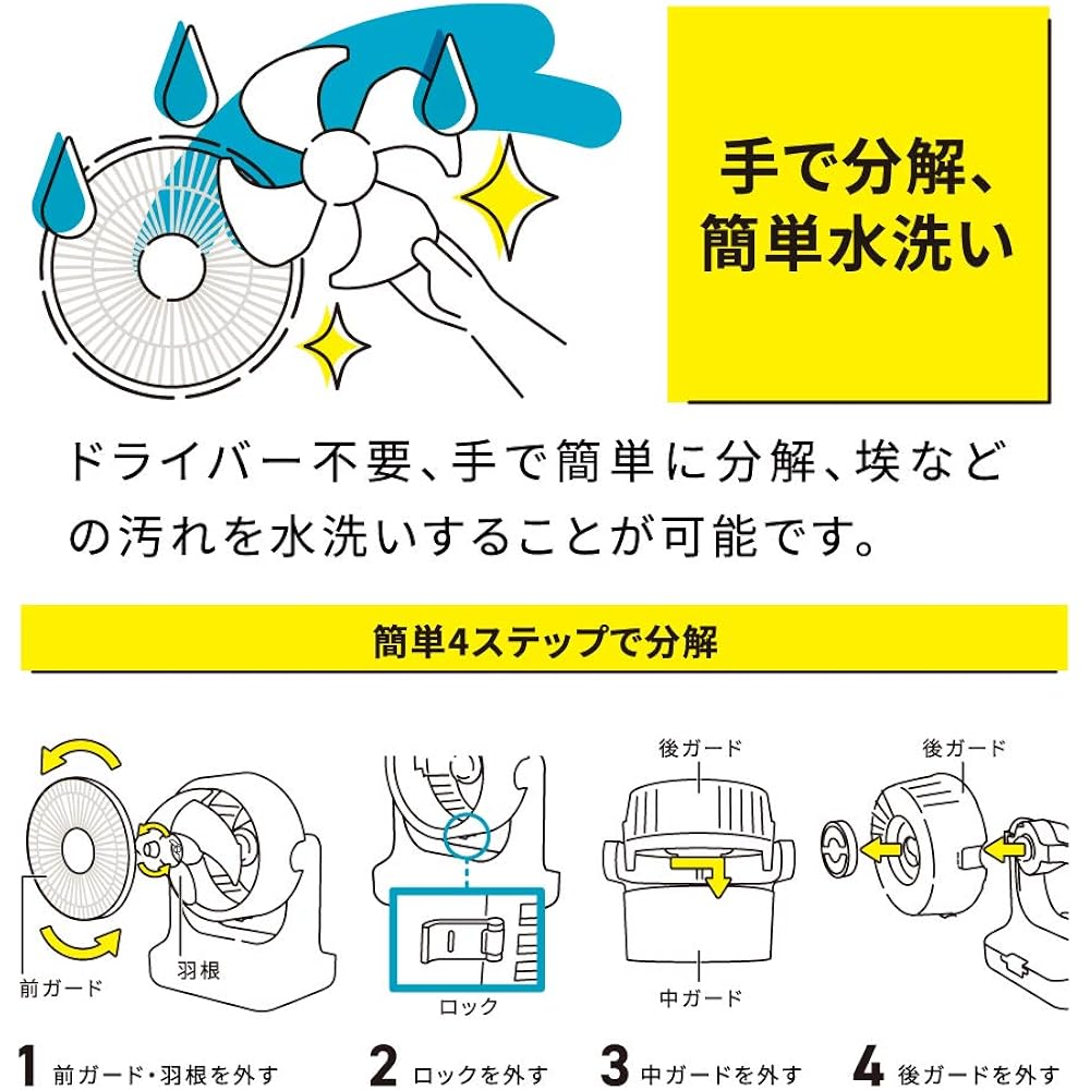 Doshisha Circulator DC 18cm Oscillation 9 Air Volume Levels COCOCHI-NA CIRKILATOR Pure White