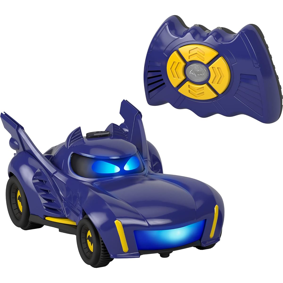 Fisher-Price DC Batwheel Remote Control Car Bam The Batmobile Transforming RC Toy with Lights Sounds & Character Phrases Ages 3+