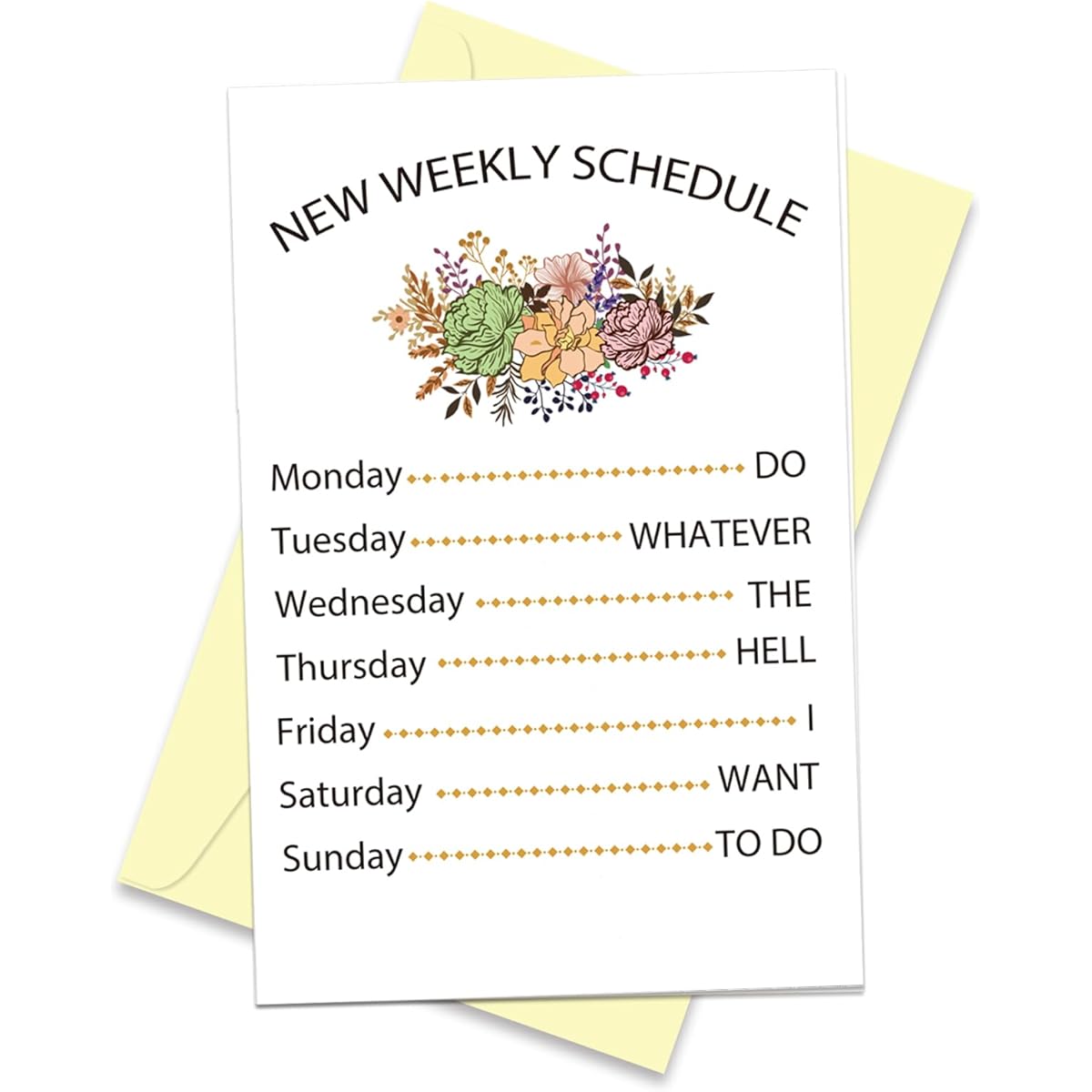 Arsagen Funny Retirement Card for Men Women Farewell Card for Colleagues Humorous Farewell Card for Friends New Weekly Schedule Card