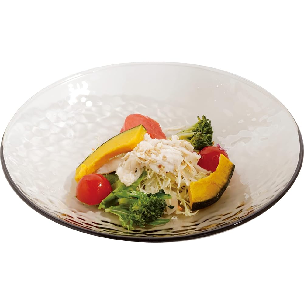 Toyo Sasaki Glass Plate Glassue Ball 23 Made in Japan Dishwasher Safe (Sold in Case) Amber Approx. φ23.5 x 4.5cm 24 Pieces P-54305ESL-JAN