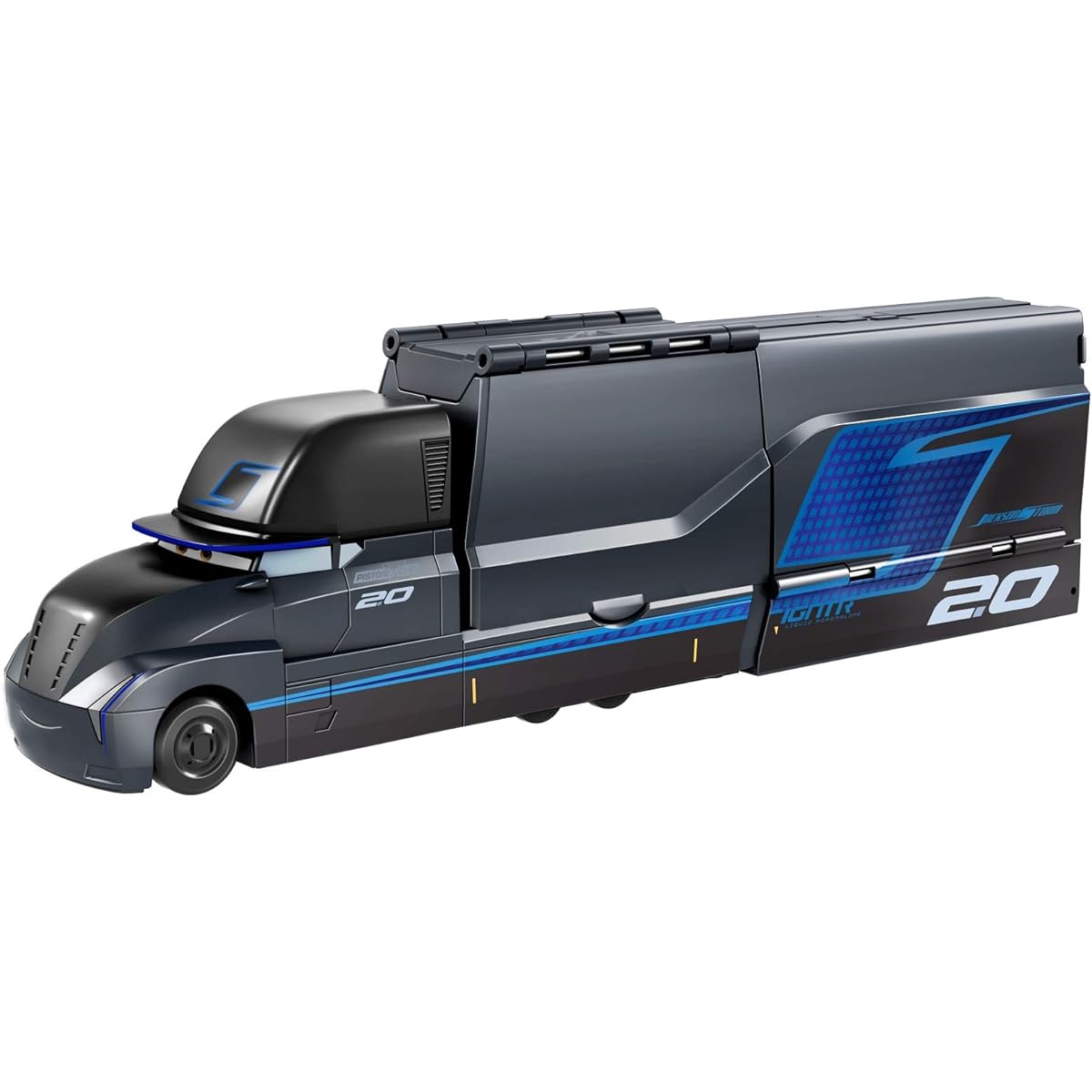 Disney and Pixar Cars Jackson Storm Launching Hauler, Miniature Racecar Carrier Toys For Racing Play, Small, Portable, Collectible Automobile Toys Based on Cars Movies, Toys for Kids Age 3 and Up