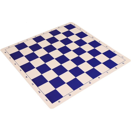 Wholesale Chess 20" Tournament Silicone Roll-Up Chess Board - Blue
