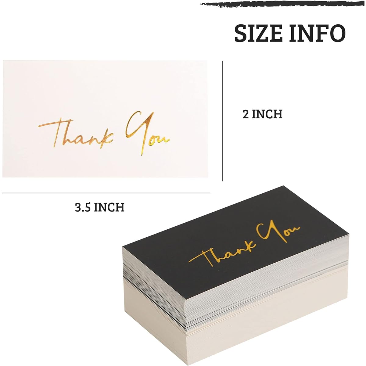 Mini Thank You Cards Small Business - Pack of 100 - Thank You for Your Order
