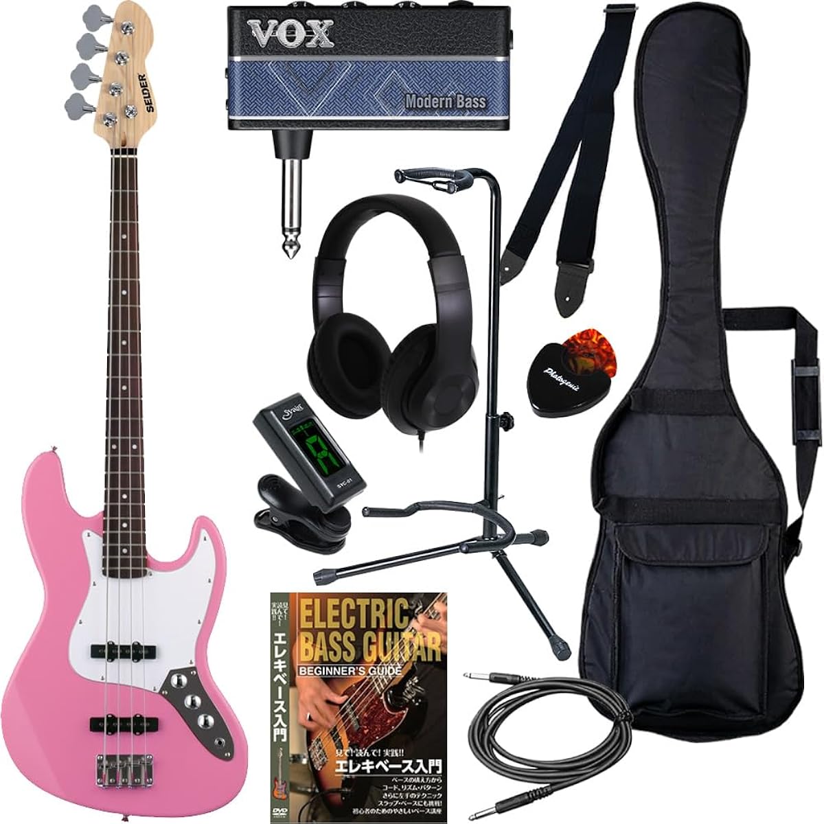 SELDER Jazz Bass Type JB-30/PK VOX amPlug3 [Unplug3 AP3-MB (Modern Bass)] Sakura Musical Instruments Original Set