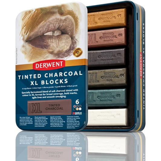 Derwent Tinted Charcoal XL Block 6 Cans (2306177)