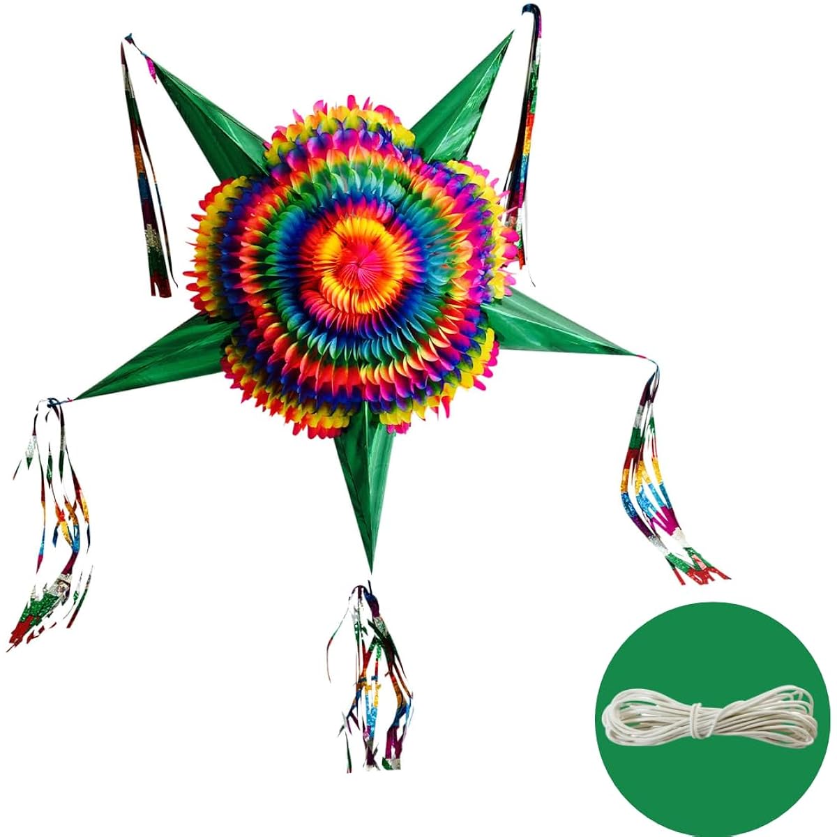 Large Colourful Foldable Cardboard Star Pinata