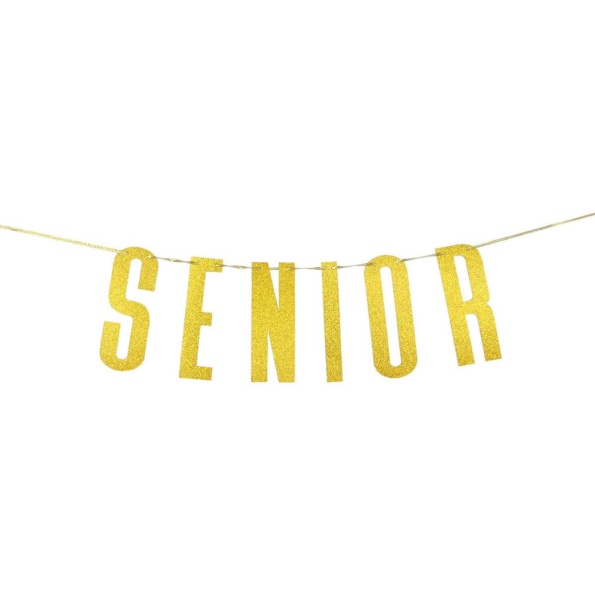 INNORU Gold Glitter Senior Banner Graduation Celebration Banner High School College Graduation Party Flag Decoration