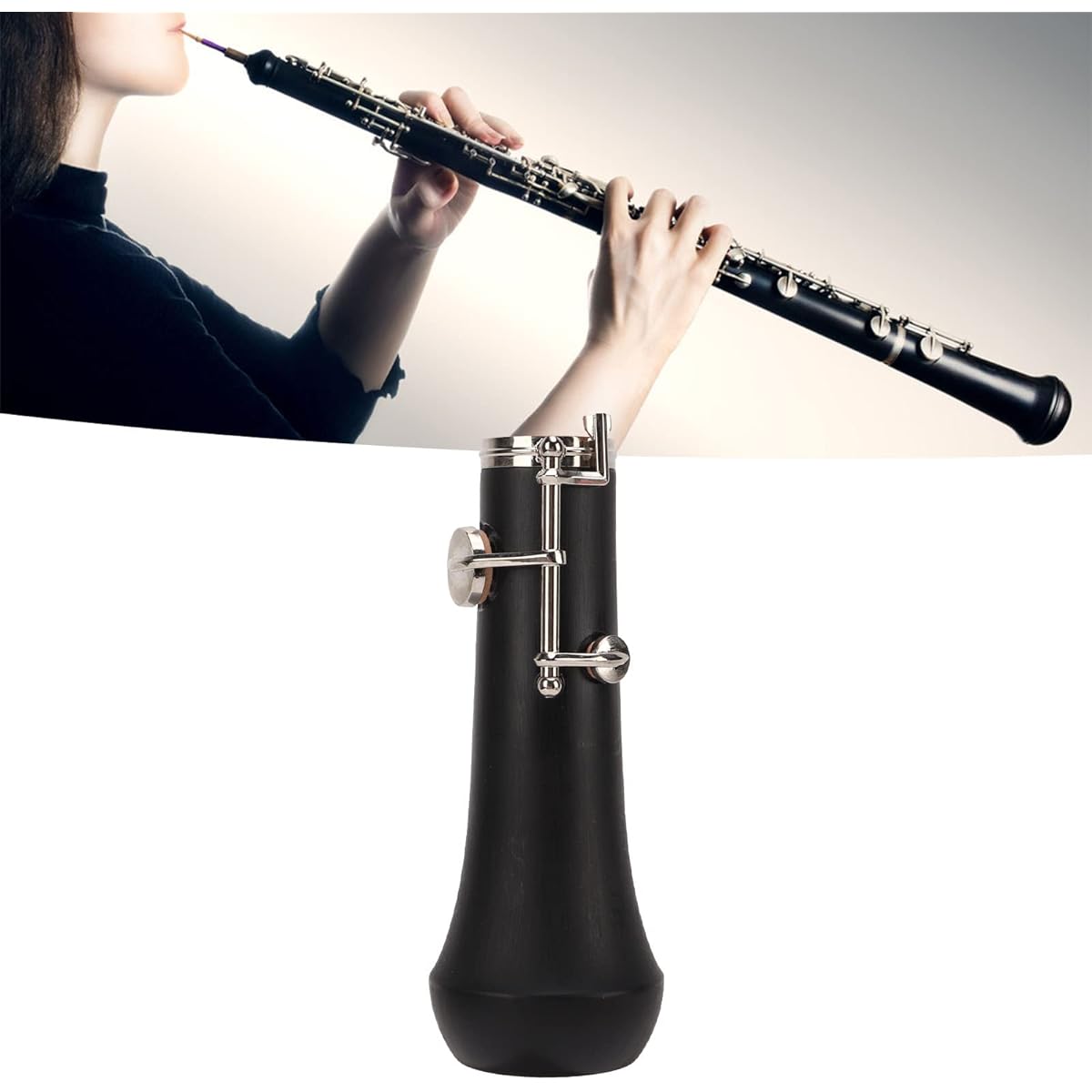 Oboe bell, synthetic wood oboe parts, black, durable