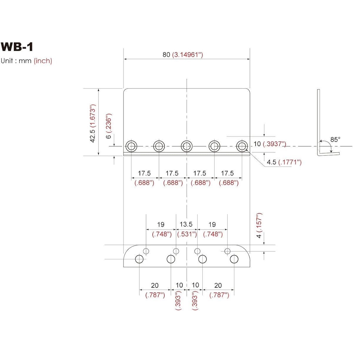 KTS Titanium Parts PR-03WB1 PR-03 with Ti Bridge Plate WB-1