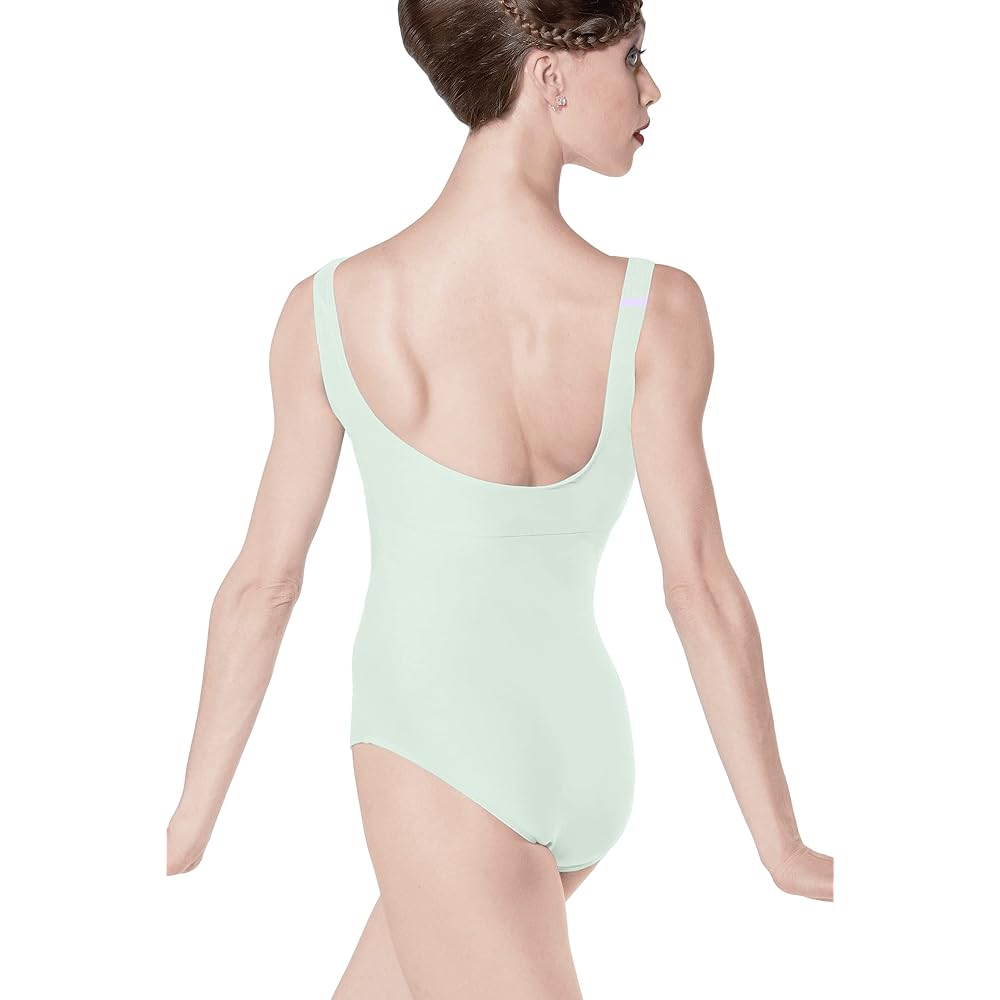 Wear Moi Ballet Tank Top Leotard Women's [GALATE] Pinch Front Under-Chest Switching Microfiber [Genuine Product]