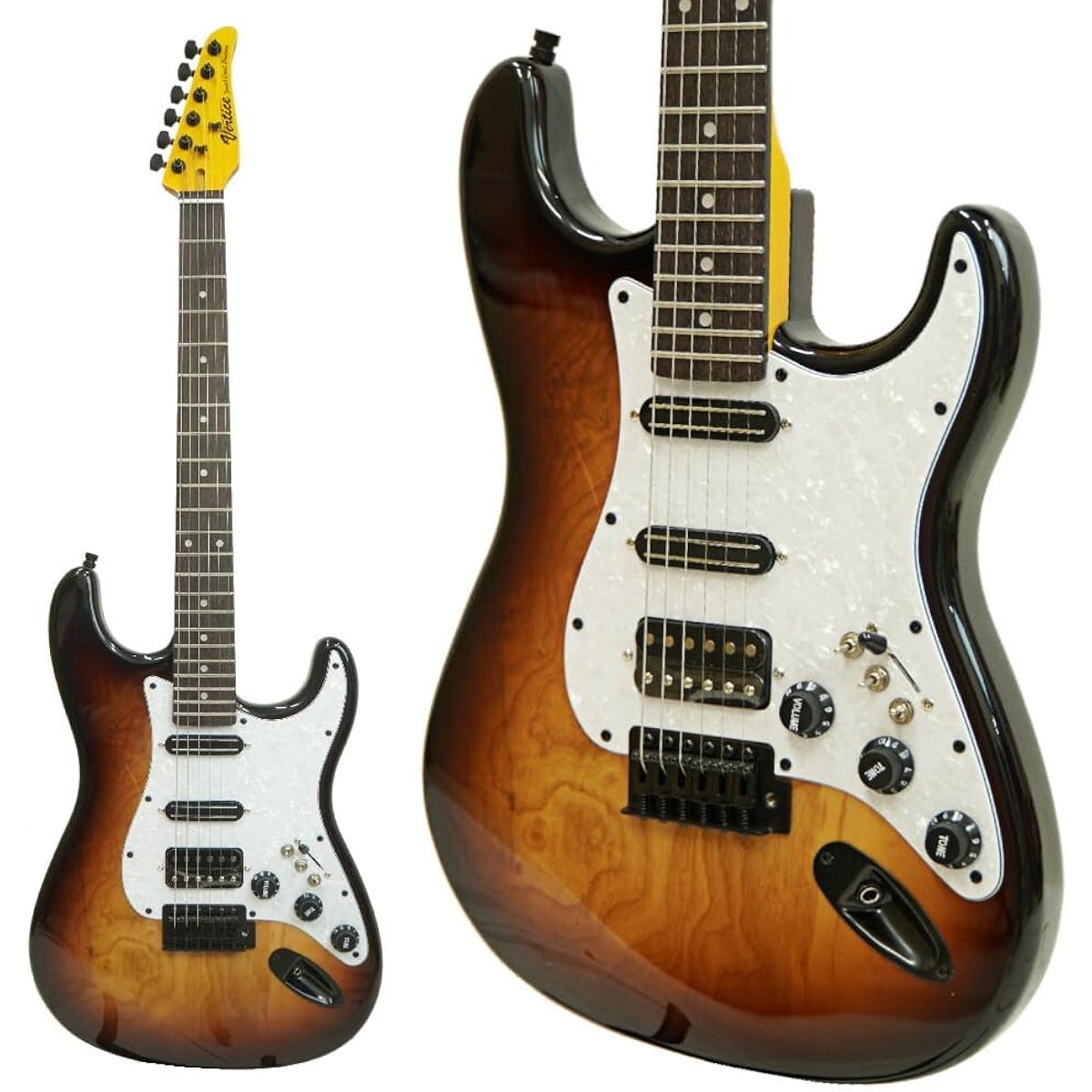 Vertice Electric Guitar, Strat Type, Stainless Steel Frets, Equipped with Booster Switch, Neck and String Height Adjusted, VEG-05ST Suitable for Beginners to Advanced Players