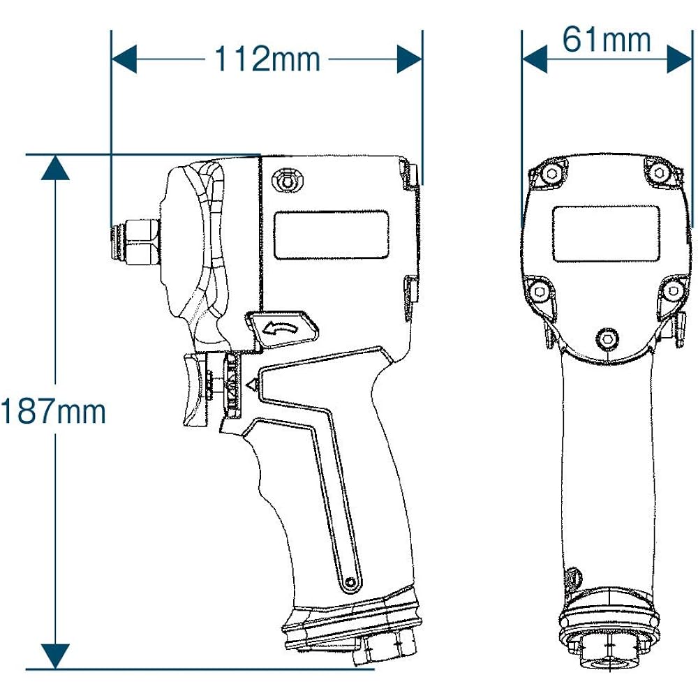 Floval Air Impact Wrench Jumbo Hammer Pro Style Tool PI-746J