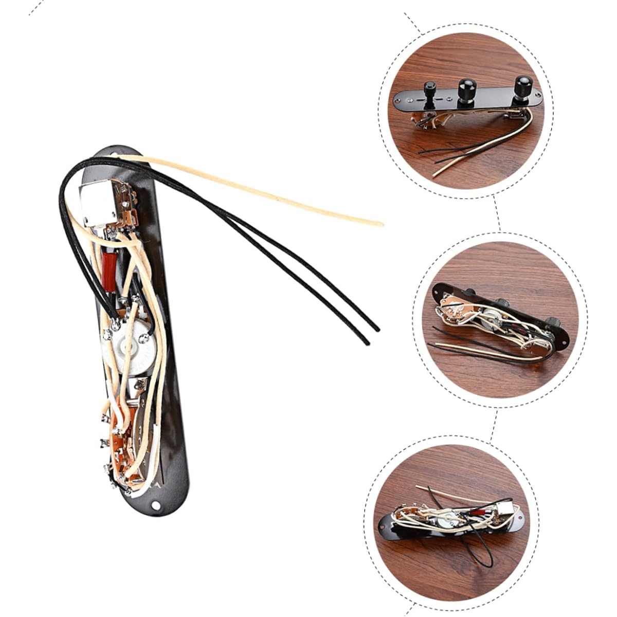 VICASKY Set of 5 Guitar Line Saddle Plates Guitar Accessories Loaded Control Plate Metal Guitar Control Plate Professional Guitar Control Plate Loaded Guitar
