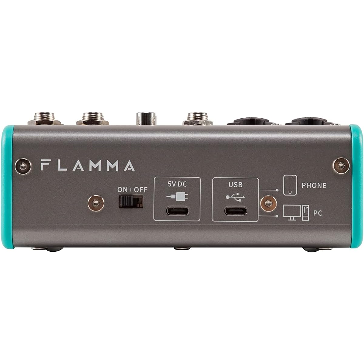 FLAMMA FM10 Portable 6 Channel Mixing Console Multipurpose Audio Mixer and Interface for Recording Live Streaming