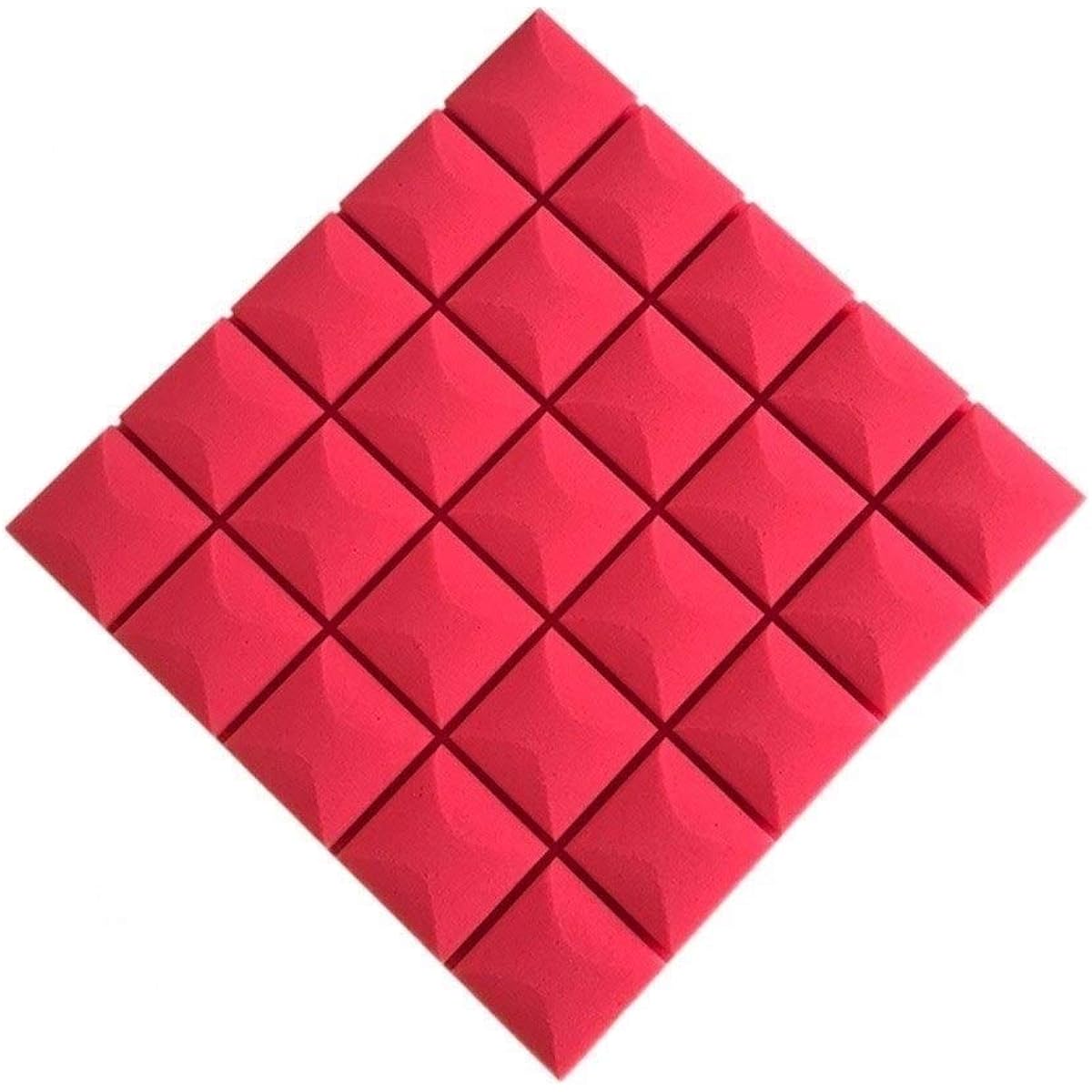 Indoor Soundproofing Foam Panels, Color Square Acoustic Panels Environmental Protection Durable Sound Absorbing Cotton 10PCS (Blue) (Red)