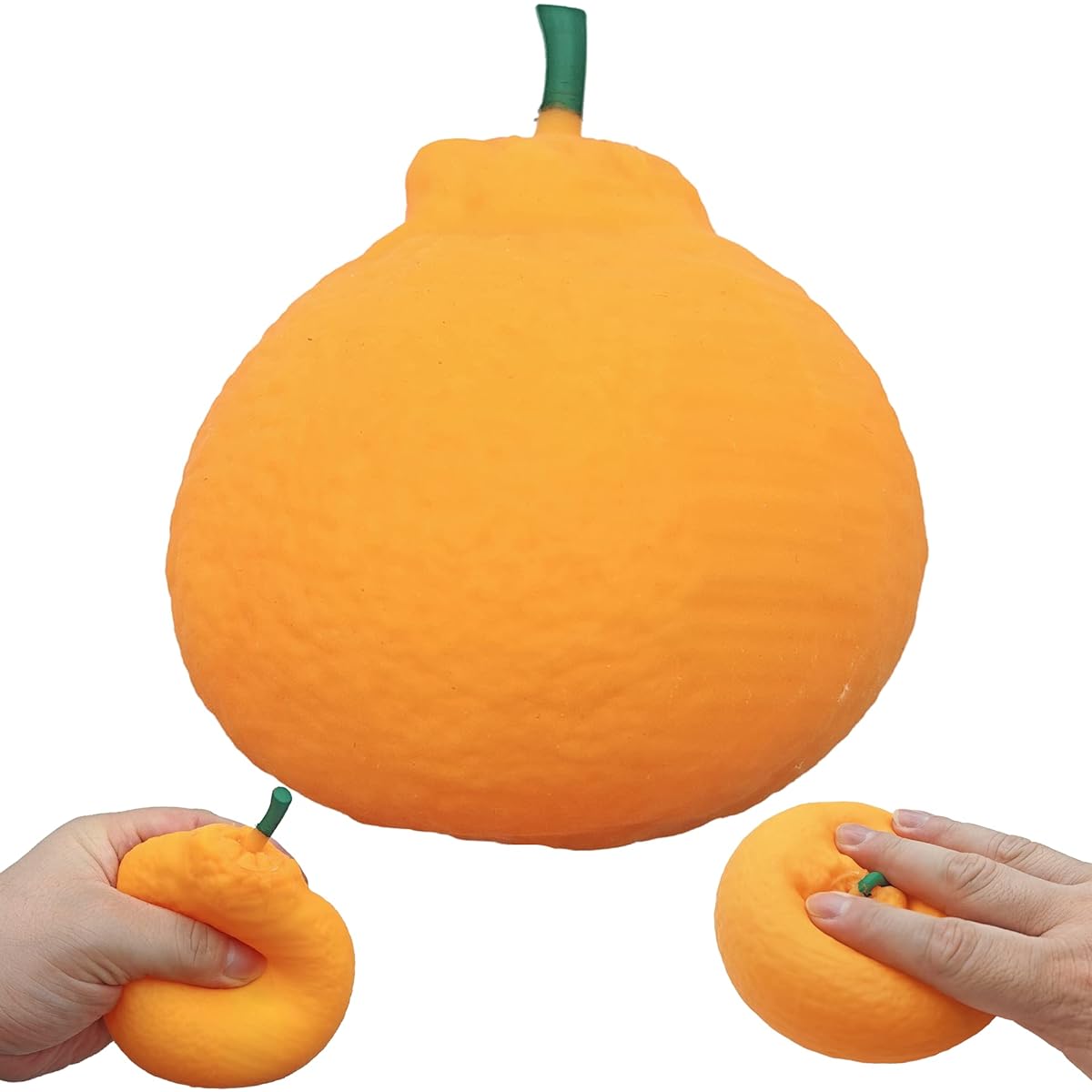 Orange Squishy Orange Stress Balls Lifelike Toys Stress Relief Bun Toys for Halloween Projects Squishy for Kids and Adults Sensory Toys for Autism Office Christmas Present Gifts