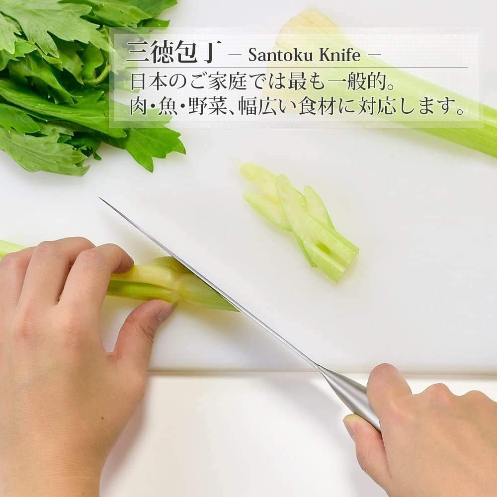 Shimomura Kougyou Made in Japan Verdun Santoku 165mm / Gyuto 180mm / Petty 125mm Knife Set of 3 Molybdenum Vanadium Steel Dishwasher Safe OVD-80 Made in Niigata Tsubame-Sanjo