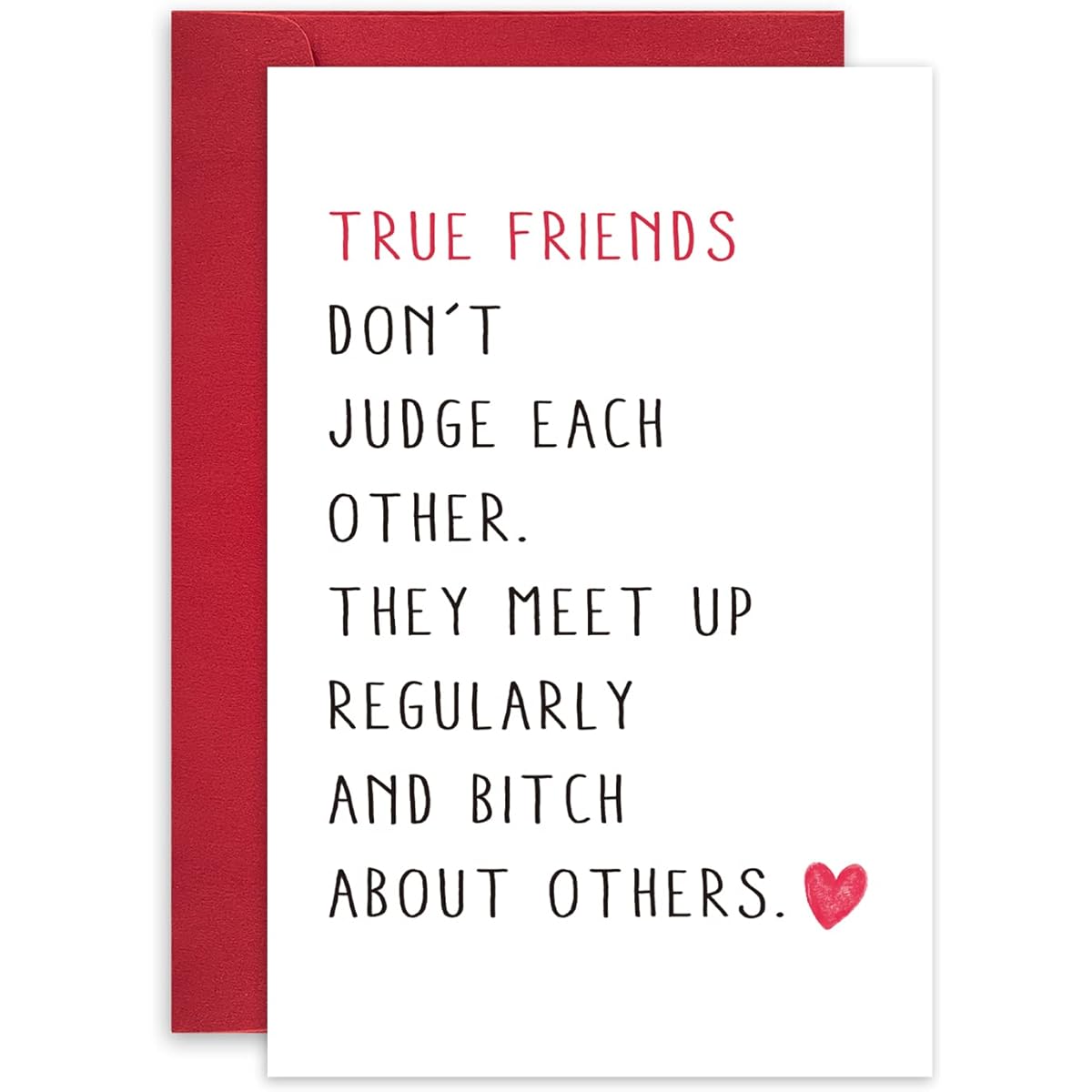 Funny Friendship Cards for Female Friends Funny Birthday Cards for Best Friends True Friends Don't Judge Other
