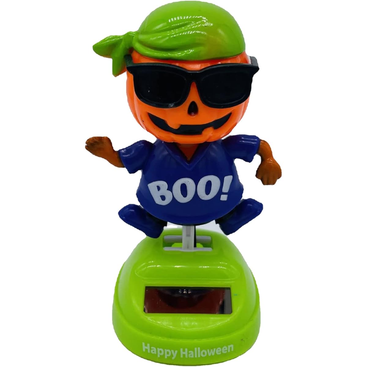 Mersuii Halloween Solar Dancing Toy Shaking Head Doll Car Dashboard Ornament Dancing Doll Shaking Head Figurine for Car Office Desk Home Decoration
