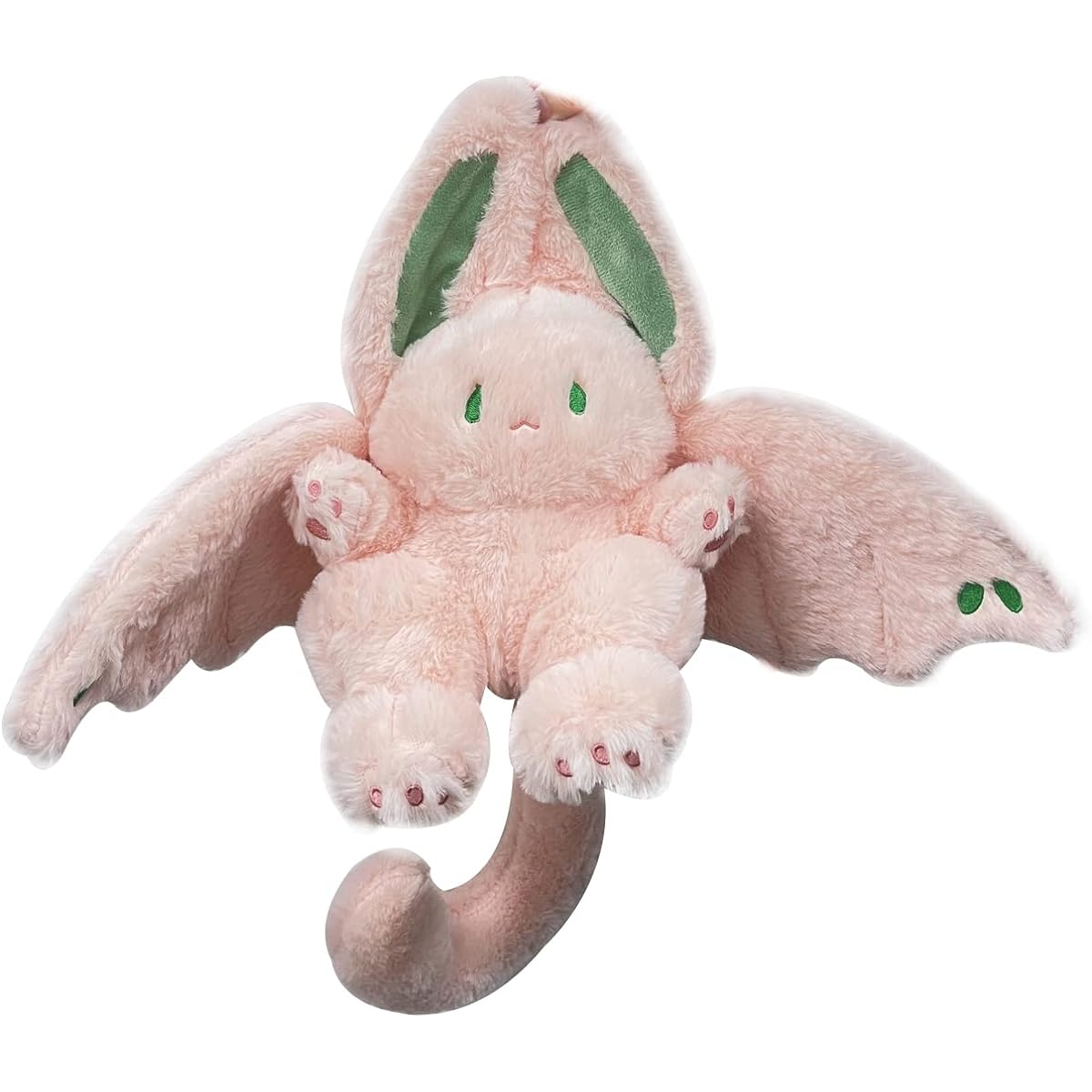 JYGUANYUE 14" Creative Plush Toy Hanging Upside Down Rabbit Adorable Plush Pillow with Soft Bat Wings Cuddly Lovely Rabbit Stuffed Animal Doll...(Pink)