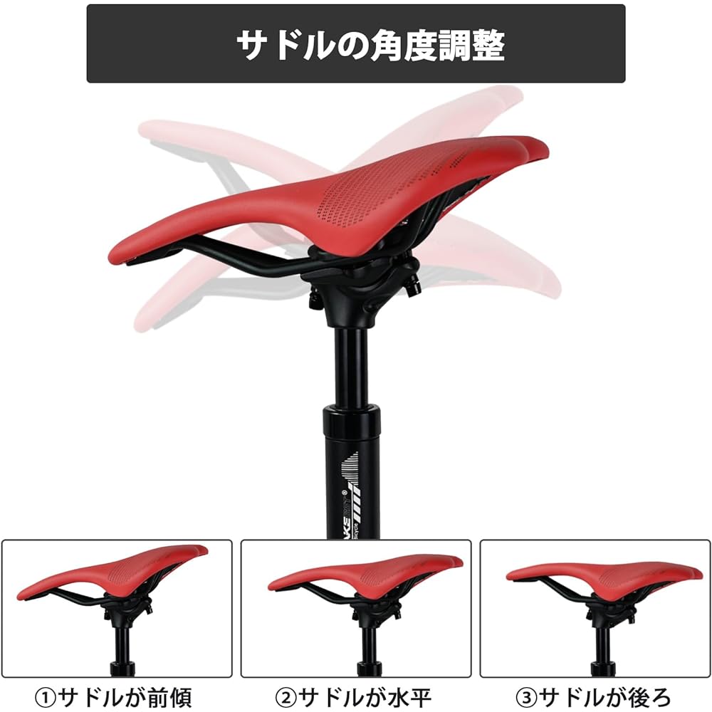 ROADNADO Bicycle Suspension Seatpost 27.2/31.6*350mm Aluminum Alloy Adjustable Shock Absorption Suspension Seatpost Tube Suitable for Mountain Bike Road Bike