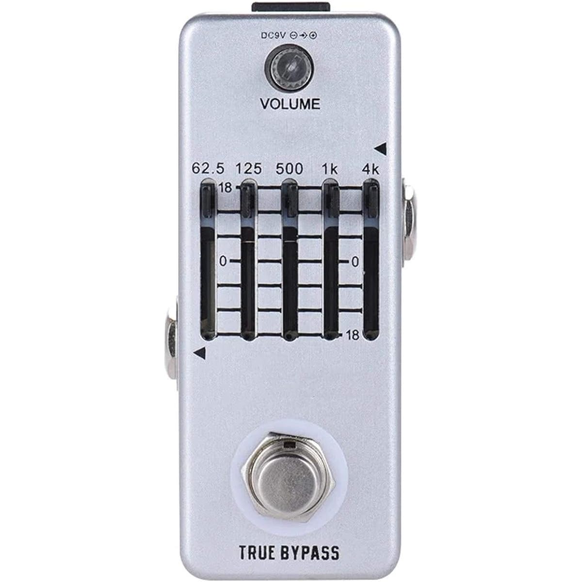 Guitar Effect Pedal Bass Guitar Equalizer Effect Pedal 5 Band EQ Aluminum Alloy Body Guitar Effect