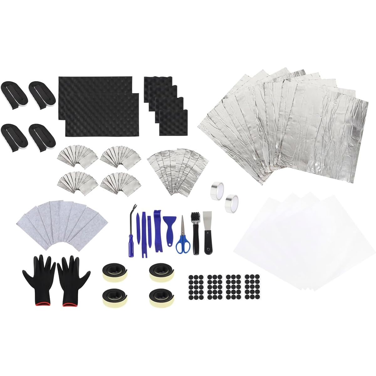 [Kanon] Deadning Kit, Pre-cut, Deadning, Sound Insulating Sheet, Sound Insulating Sheet, Sound Absorbing Material, Vibration Isolation, Damping Material, Car, Car Audio, Sound Insulating Material (Door Set of 4)