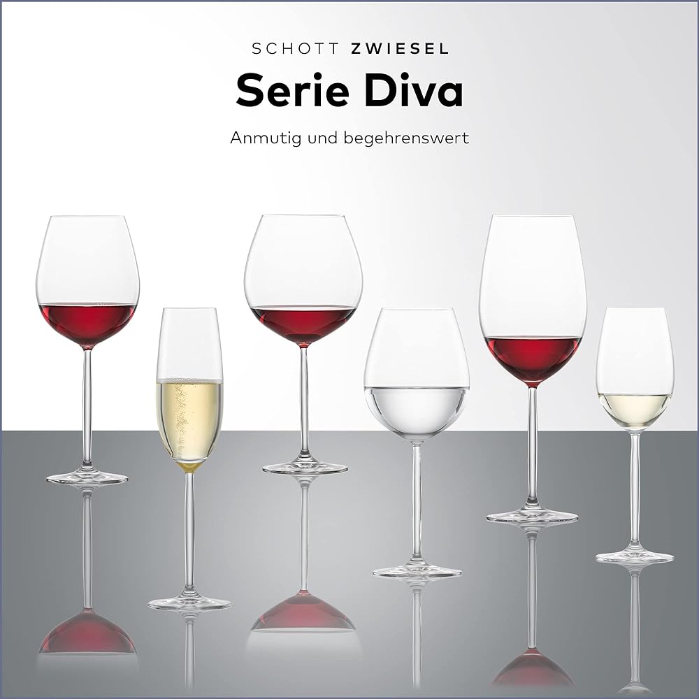 Schott Zwiesel Champagne Glass Clear 219ml DIVA Flute Champagne EP 104594 2 pieces