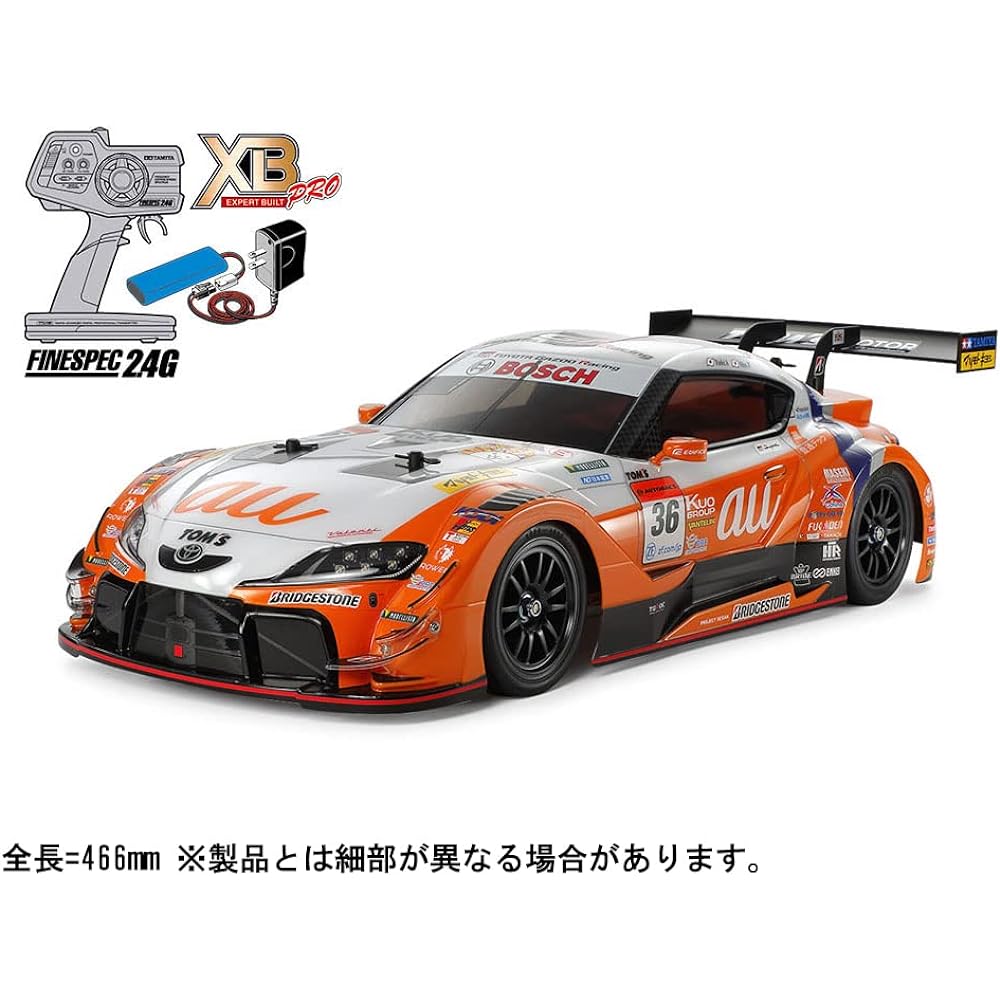 Tamiya 1/10 XB Series No.234 au TOM'S GR Supra (TT-02 chassis) Painted complete model with radio 57934