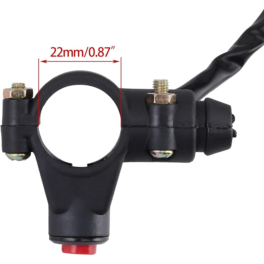 WOOSTAR 2 Wire Kill Switch 22mm Handlebar Mount Tether Engine for Yamaha Honda ATV Quad Dirt Bike