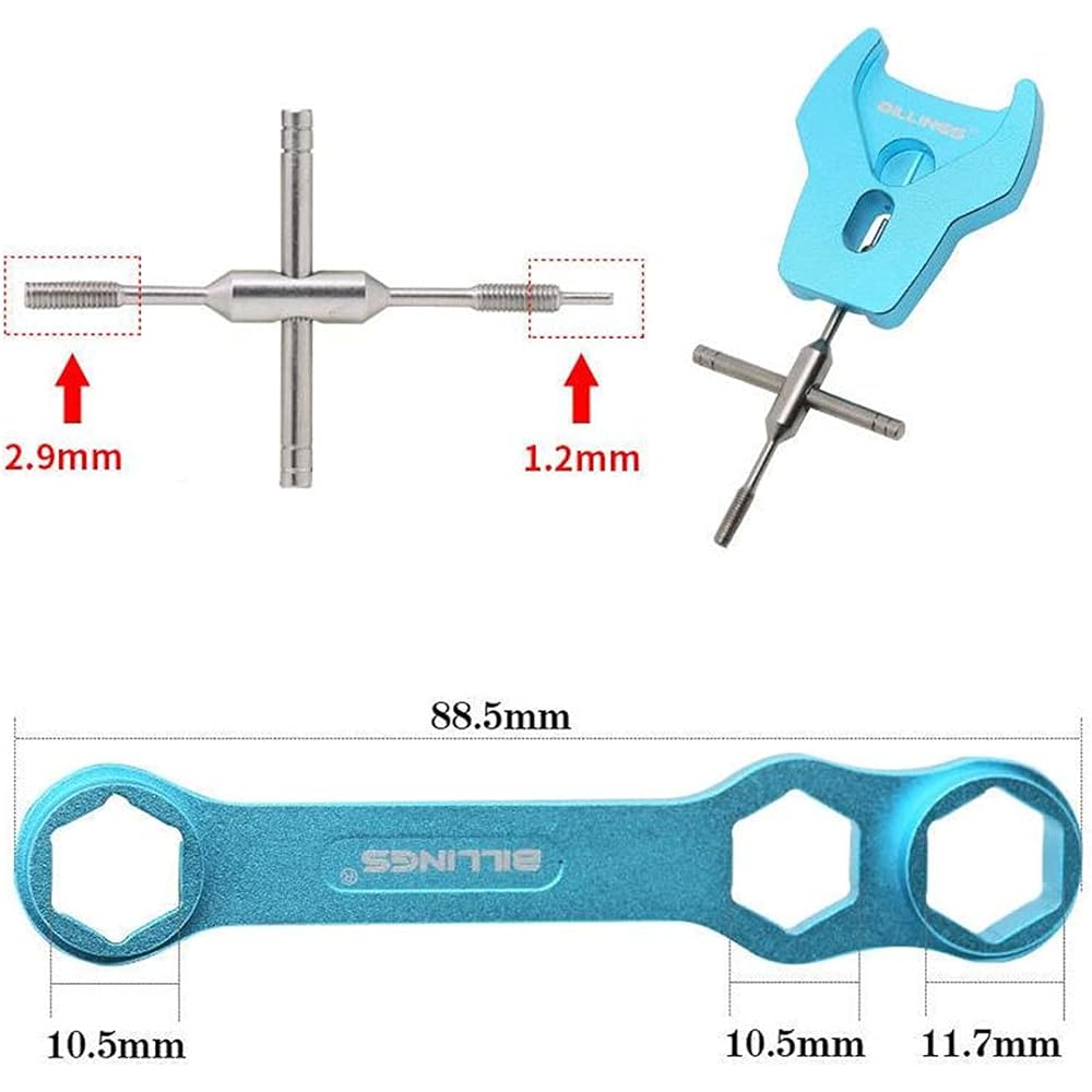 VISPREA Reel Maintenance Kit Reel Maintenance Set DIY Reel Bearing Fishing Reel Spool Bearing Pin Remover Maintenance Fishing Disassembly Tool Set YU131 (Set of 13 Types)