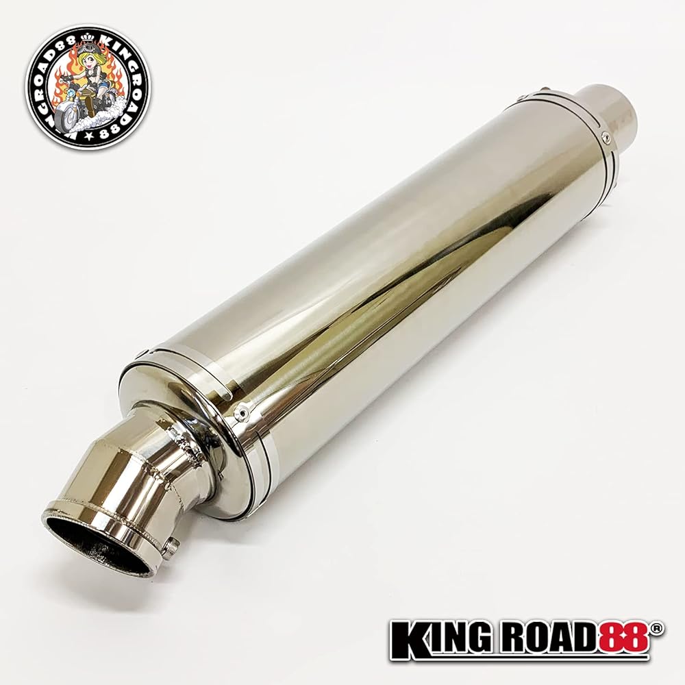 King Road 88 Varios Muffler Type I/Type II Type 1/Type 2 Varios 1 Varios 2 ZR250A/ZR250B KingRoad88 Stainless Steel Full Exhaust Muffler Silver