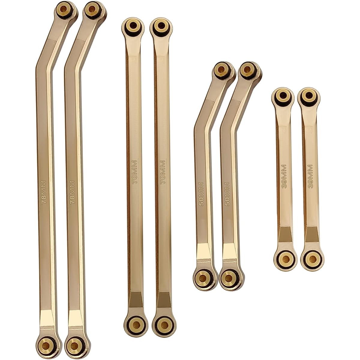 SWX Aluminum Linkage Rod Arm Set High Clearance Suspension Link for 1/24 Axial Scx24 AXI00005 RC Crawler Upgrade (Bronze)