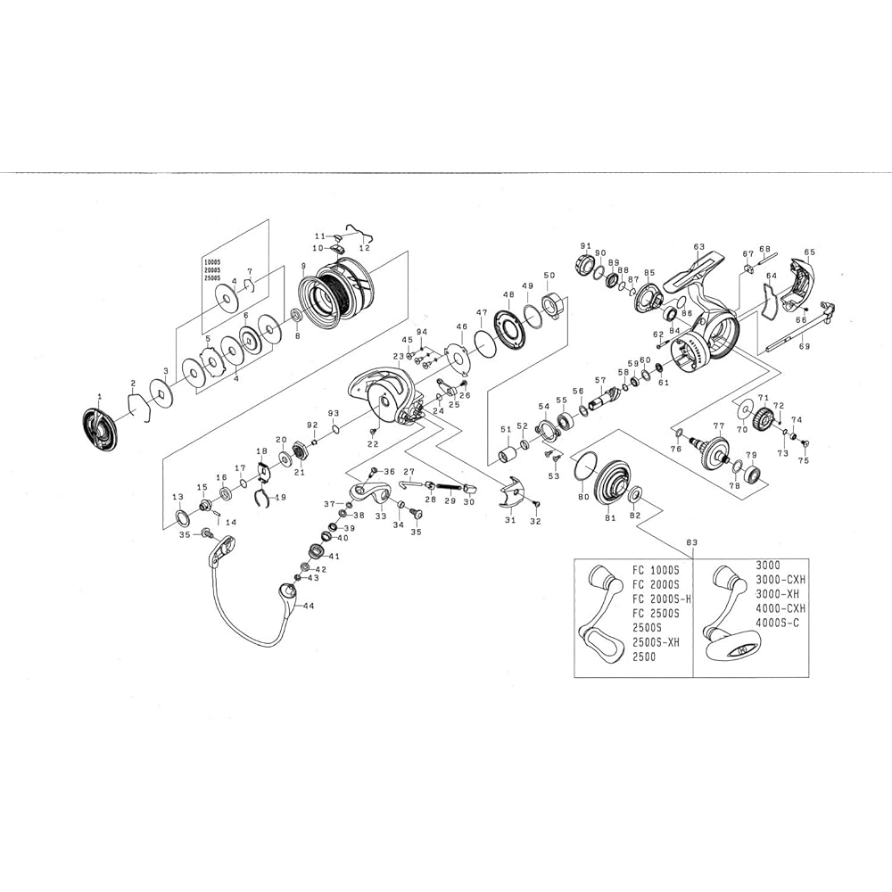 DAIWA Genuine Parts 21 Caldia FC Part Number:83