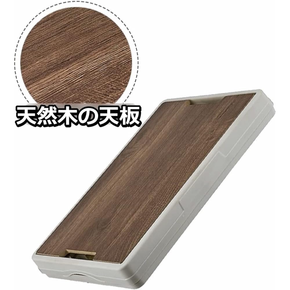 Fields Equipment Outdoor Container, Camping Specification, Wooden top plate that can be used as a table, Lid included, Waterproof insole included, Storage box that looks great for solo camping, glamping
