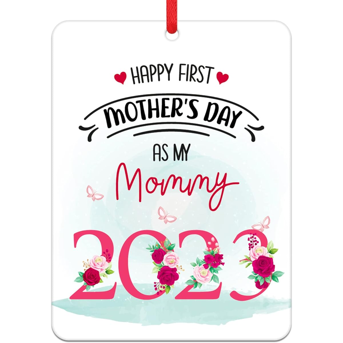 WaaHome First Mother's Day Keepsake Gift for Mom 2022 Happy 1st Mother's Day My Mommy Christmas Ornament Gift Present for First Time Mother