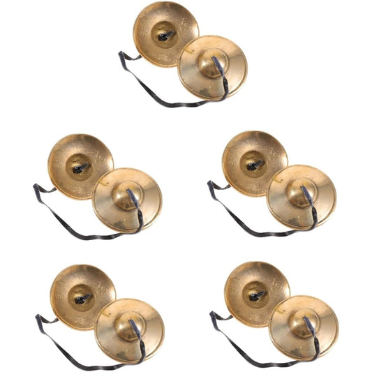 VICASKY Set of 5 Pure Copper Bells Chingsha Cymbals Bells Cymbal Chimes Tingsha Chimes Kidcraft Playset Tingsha Cymbals Bells Kids Playset Kristen Bell