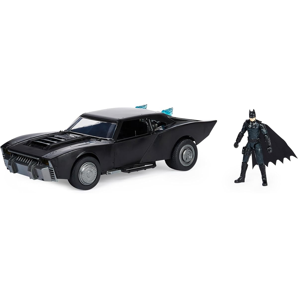 DC Comics Batman Batmobile 4" Batman Figure with Lights and Sounds Batman Movie Collectible Kids Toy for Ages 4 and Up