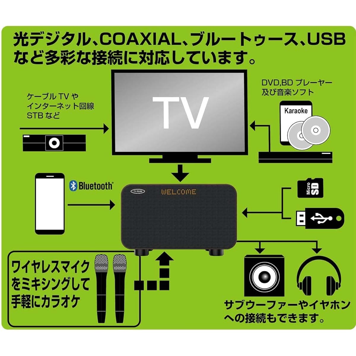 TO-PLAN Karaoke Sound Pro MAX TKMI-008