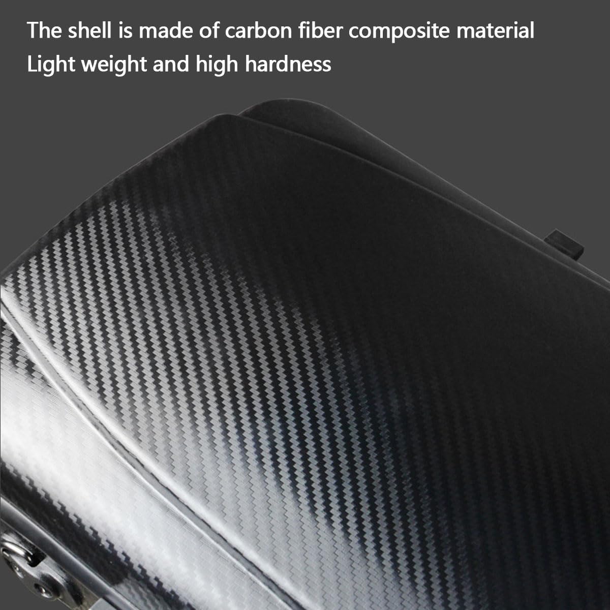 Violin Case Carbon Fiber Hard Shell for Full Size 4/4 Violin Easy to Carry Comes with Carrying Strap, Cover and Music Bag Strong Handle Multicolor,White