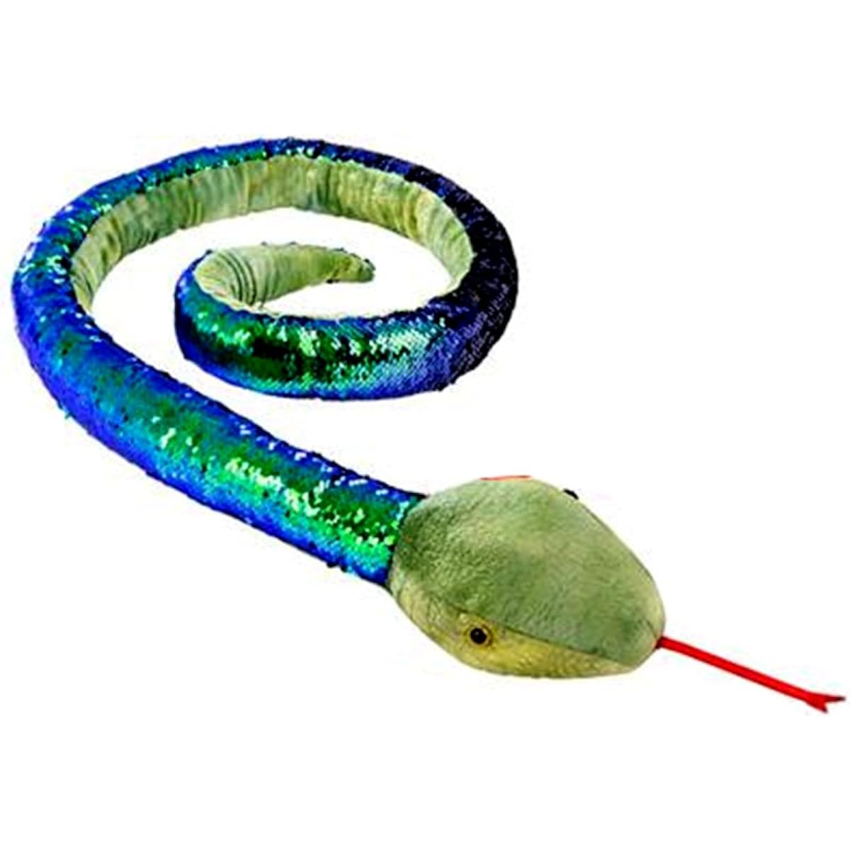 Sequin 67" Snake Plush Animal Reversible Sequin Multicolor AP-SES67
