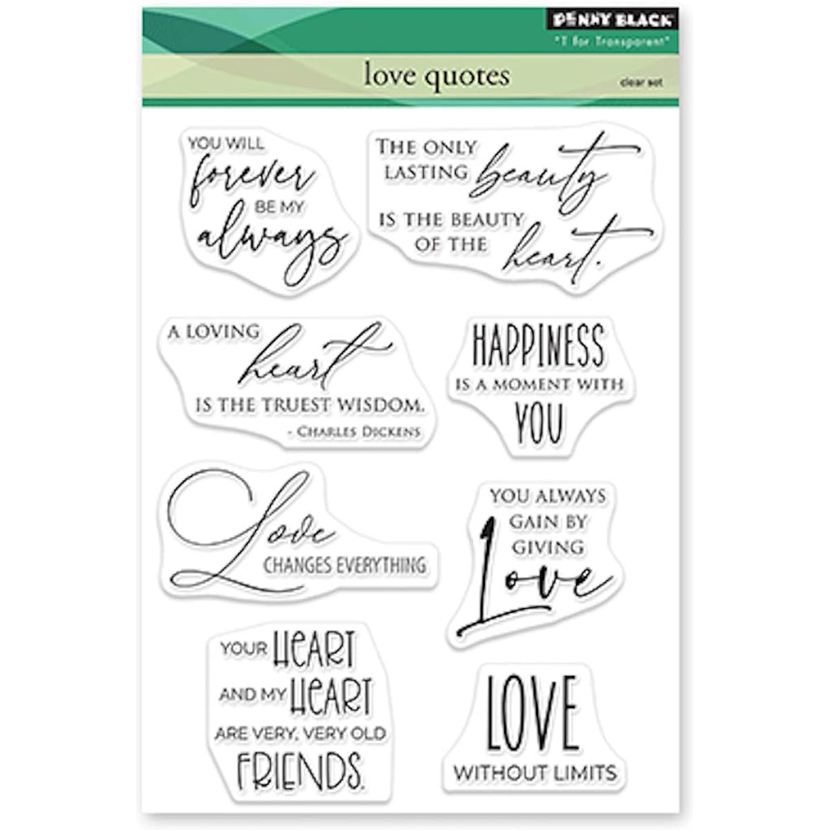 Penny Black 30-792 Love Quotes Clear Stamp Set