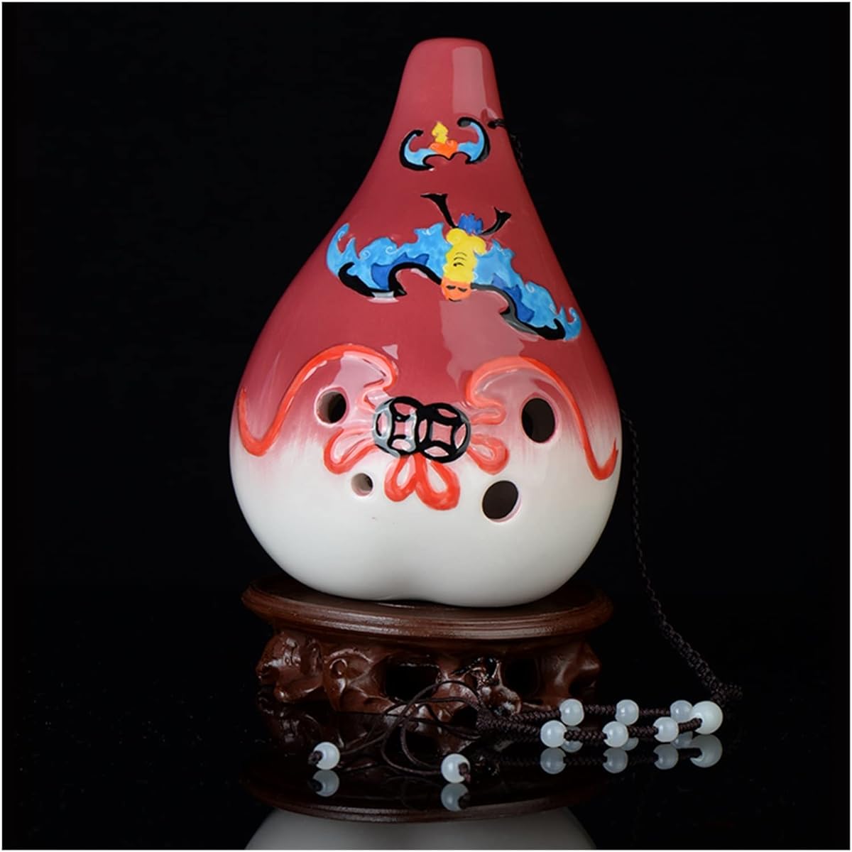Professional 6 Hole Bass C Tune Ocarina 6 Hole BC Peach Shape Playing Ocarina Bass Ocarina Musical Instrument (4)