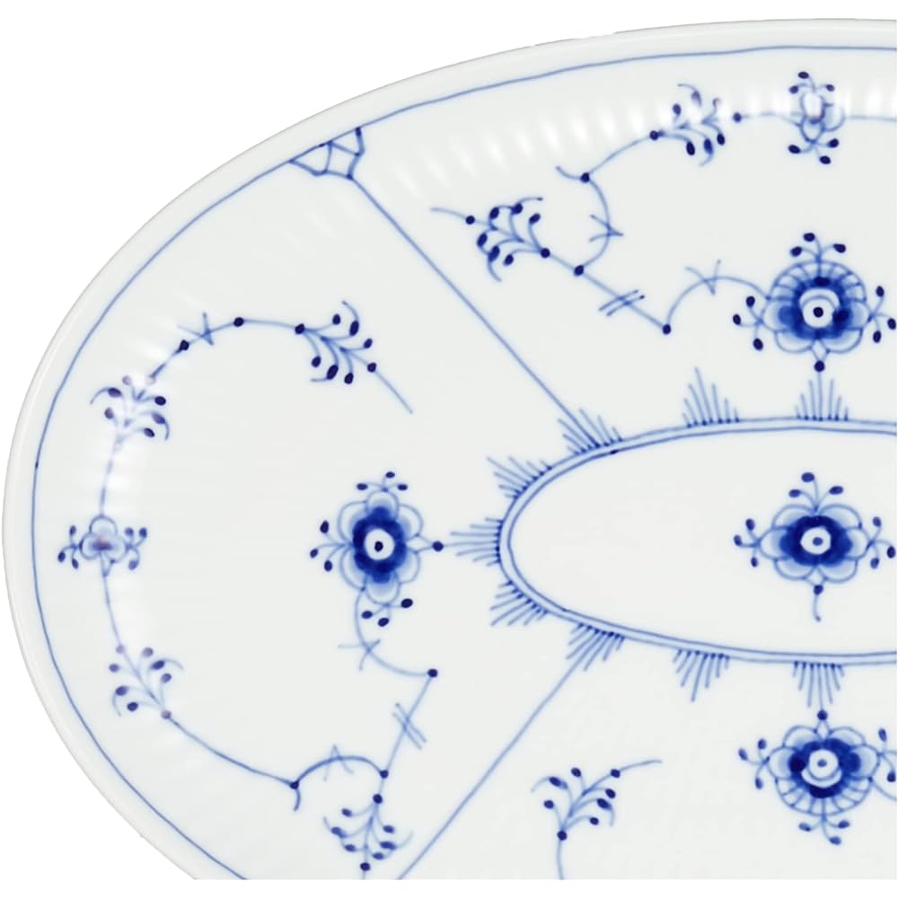 [Regular Imported Product] Royal Copenhagen Blue Fluted Plain Oval Dish Plate 23.5cm Wedding Gift Present 1016759