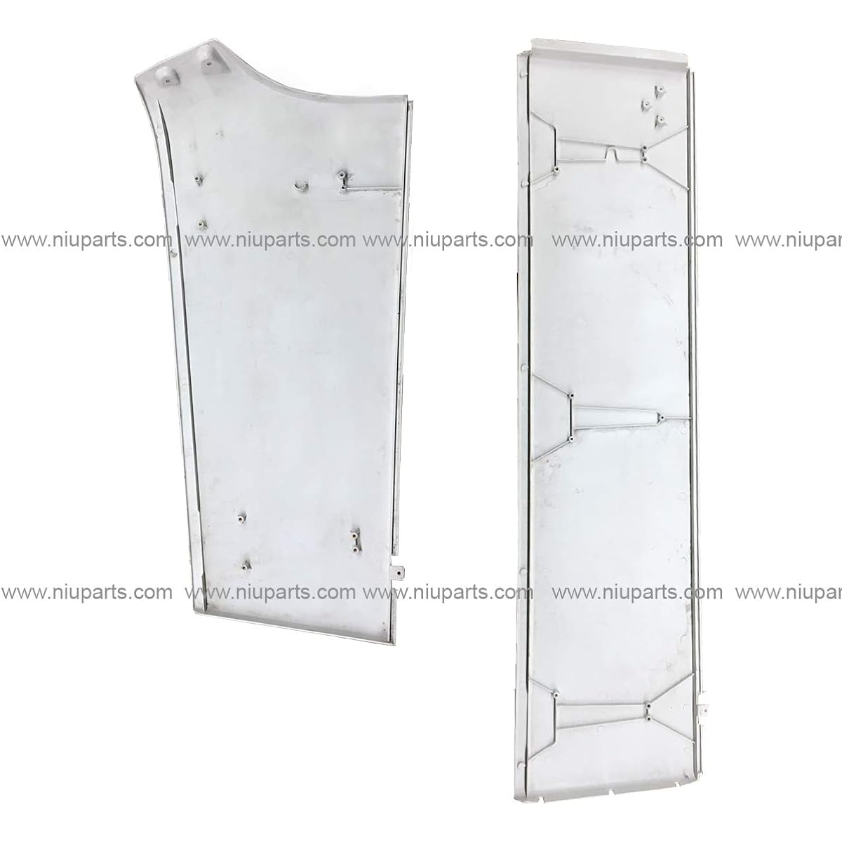 2 Piece Set - Upper and Lower Sleeper Cabin Fairing White - Passenger Side (Fits: Flightliner Cascadia 2008-2016 Trucks)