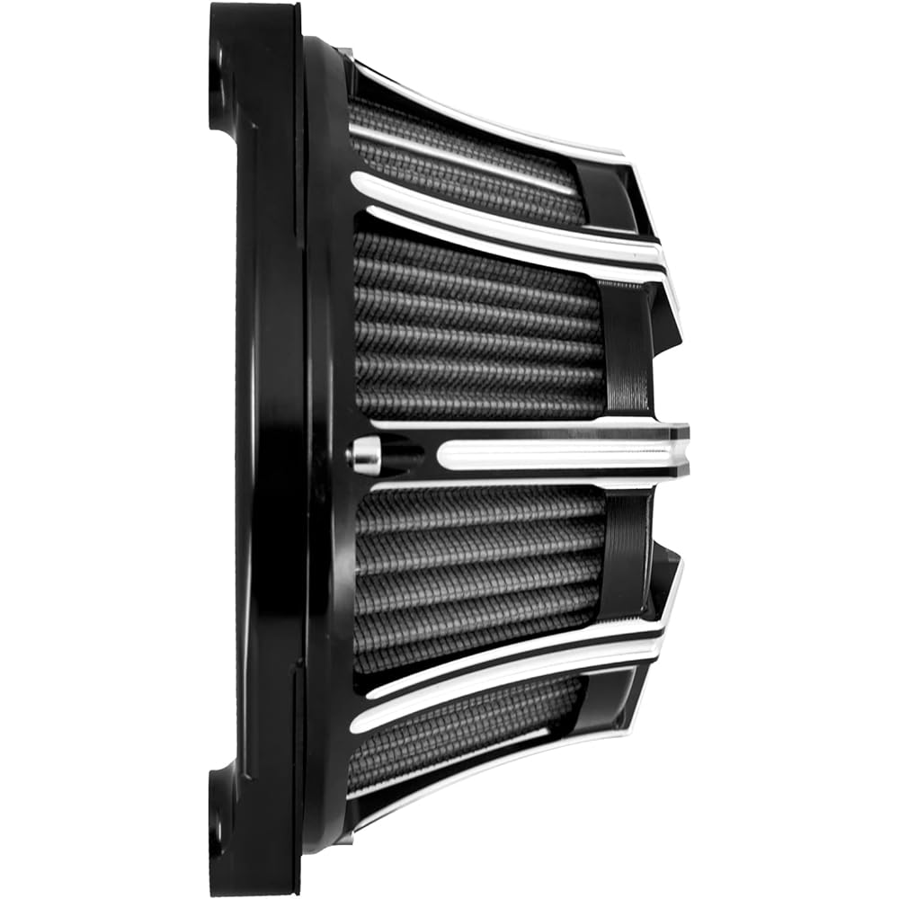 HDBUBALUS Motorcycle Air Filter Air Cleaner Kit Harley Air Filter Black Compatible with Harley Touring Street Glide 2008-2016, Softail 2016-2017, Dyna FXDLS FLSTNSE FLSTSE FXSBSE