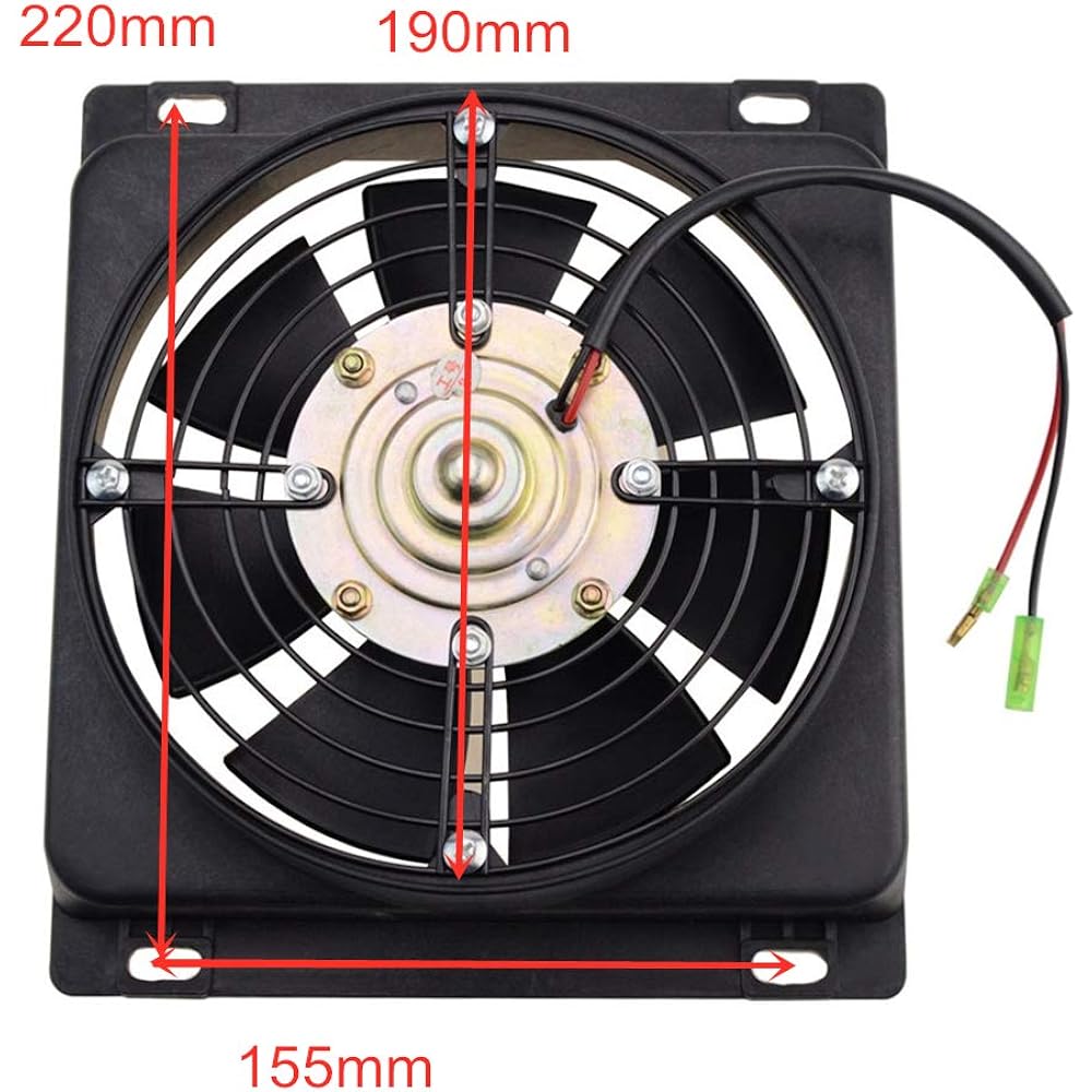 GOOFIT Square Radiator Cooling Fan 250cc Water Cooling Engine for ATV Quad Go Kart Scooter