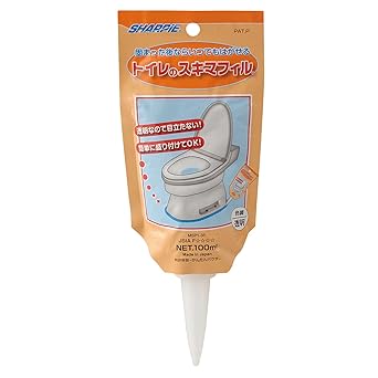 [Sold in a box] Sharp Kagaku SHARPIE Toilet Skimmer Fill MSP1-35 100ml Clear 10 pieces Stick and peel Fill in the gap between the toilet bowl and floor Silicone stain prevention coating material Water resistant