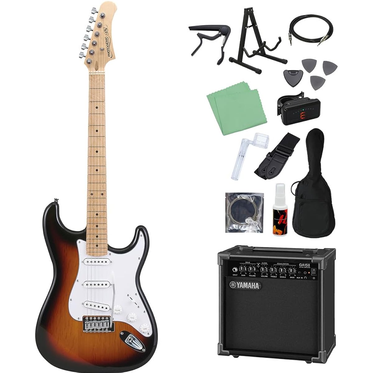 Photogenic ST-180M SB Electric Guitar Beginner 14-piece Set [Includes GA15II] Stratocaster Type Photogenic